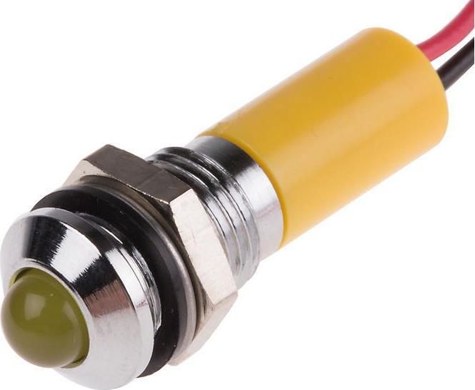 Produktbild RS PRO 8mm vorsteh verchro LED Drähte gel 24VDC