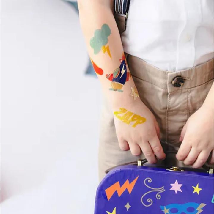 Produktbild Partydeco Tattoo Set Flugzeug