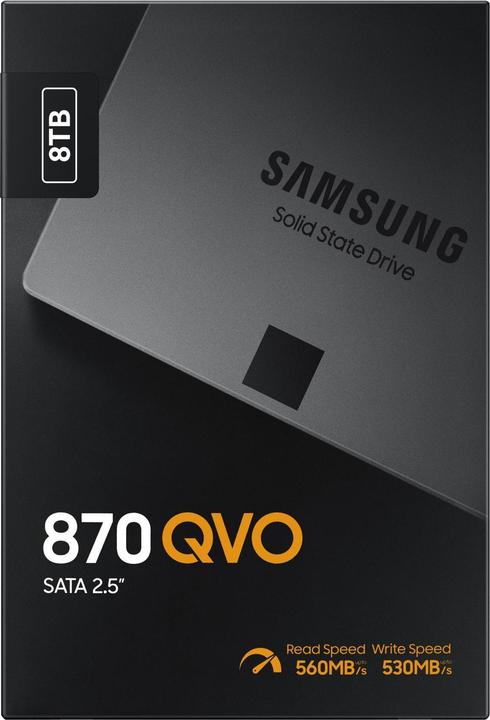 Actual product image Samsung 870 QVO (8000 GB, 2.5")