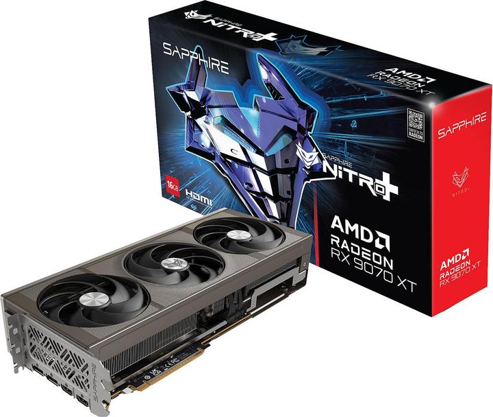 Actual product image Sapphire Carte Graphique Radeon RX 9070 XT Nitro+ Gaming OC 16Go (16 GB, GDDR6)