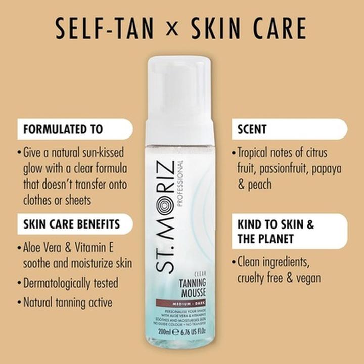 Produktbild St. Moriz St Moriz Professional Clear Tanning Mousse (Selbstbräunungsschaum, 200 ml)