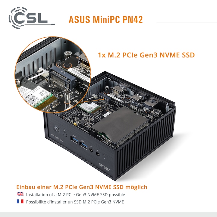 Produktbild CSL Mini-PC ASUS PN42 (Intel N200, 32 GB, 1000 GB, Intel UHD Graphics)