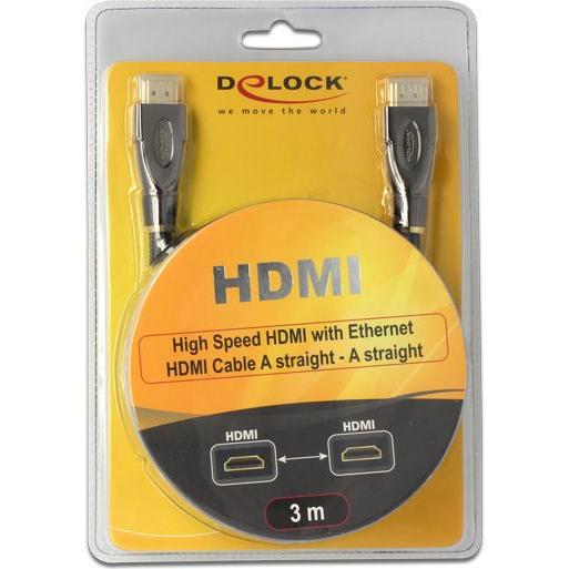 Thumbnail - Delock HDMI (Typ A) — HDMI (Typ A) (3 m, HDMI), Video Kabel