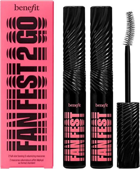 Actual product image BeneFit Cosmetics Benefit Fan Fest Fanning & Volumising Mascara Duo Set (Black, Hyper Black)
