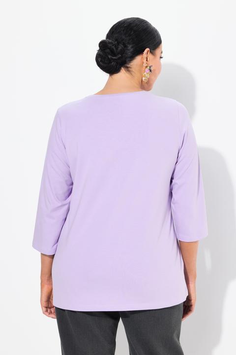 Produktbild Ulla Popken Shirt, Schriftmotiv, Classic, Rundhals, 3/4-Arm (46, 48)