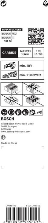 Image du produit Bosch Professional Zubehör Expert Hollow Brick S 1543 HM