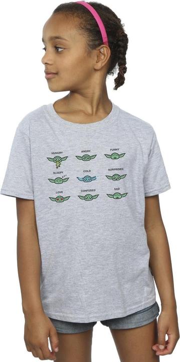 Actual product image Star Wars Girls Mandalorian Grogu Mood Cotton T-Shirt (116)