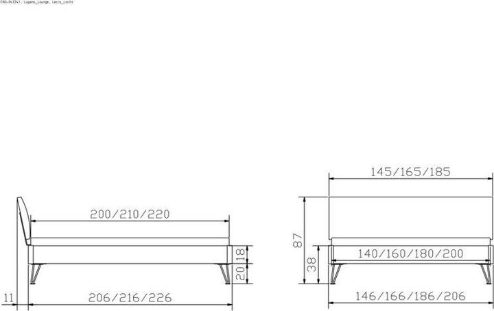 Actual product image Hasena Lugano 20 (160 x 210 cm)