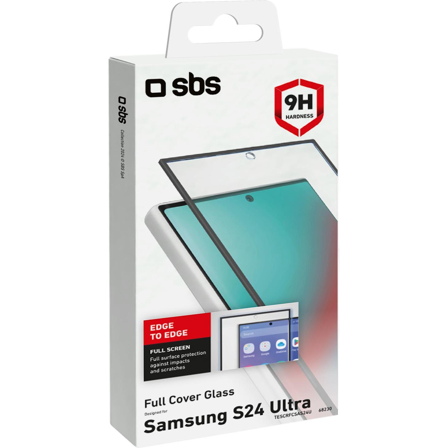 Thumbnail - SBS Glas Displayschutz Full Cover (1 Stück, Samsung Galaxy S24 Ultra), Smartphone Schutzfolie, Transparent