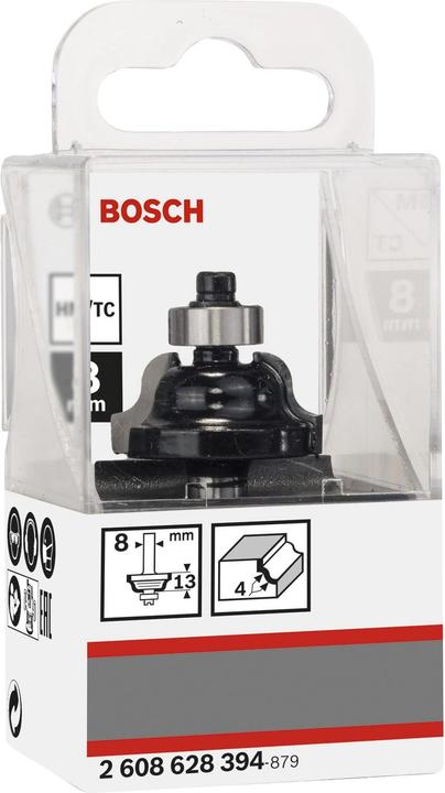 Produktbild Bosch Professional Zubehör Kantenformfräser B, 8 mm, R1 4 mm, B 8 mm, L 12,4 mm, G 54 mm