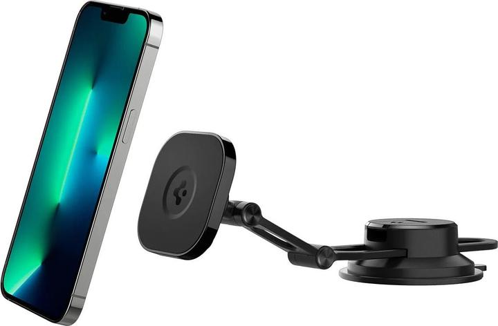 Actual product image Spigen car mount ITS35-3 Onetap Magnetic Magsafe Windshield & Dashboard Car Mount black