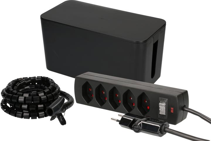 Max Hauri Cable Home cable management set: small box + safety line + spiral conduit