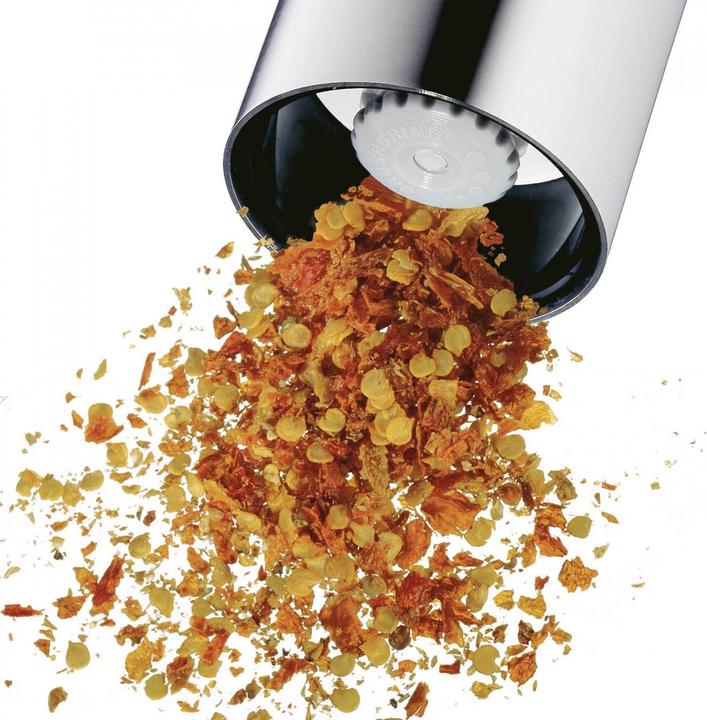Productafbeelding WMF Zoutmolen Pepermolen 18cm Keramische Molen Glazen Container Roestvrij Staal (Peper)