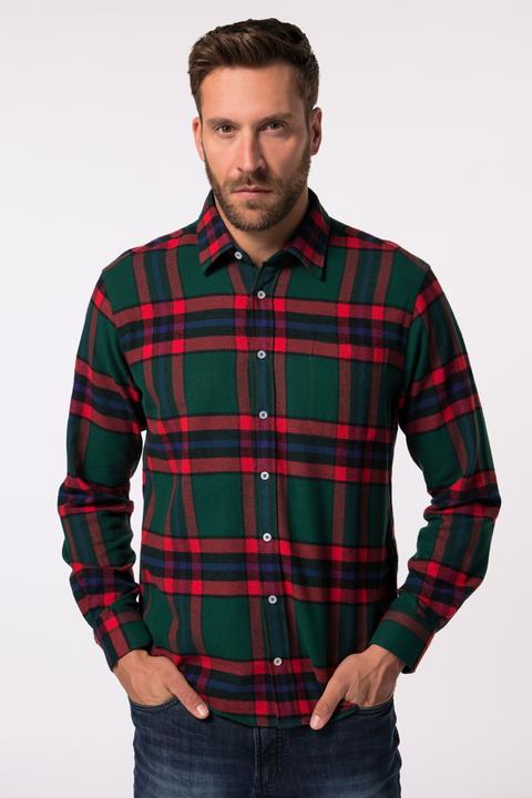 Produktbild JP1880 JP 1880 Karo-Flanellhemd, Langarm, Kentkragen, Modern Fit (4XL)