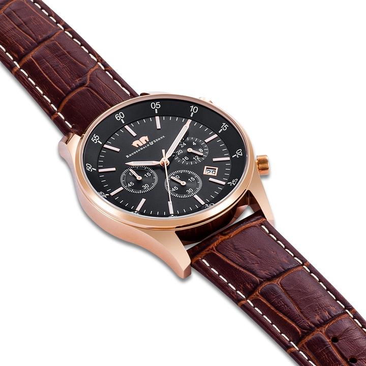 Produktbild Herren Chronograph Goodwill Echtleder dunkelbraun - 4410 (Chronograph, 45 mm)