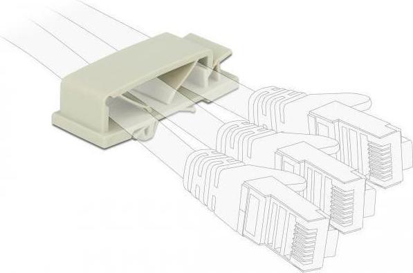 Produktbild Delock Kabelhalter Grau (Packung mit 10)