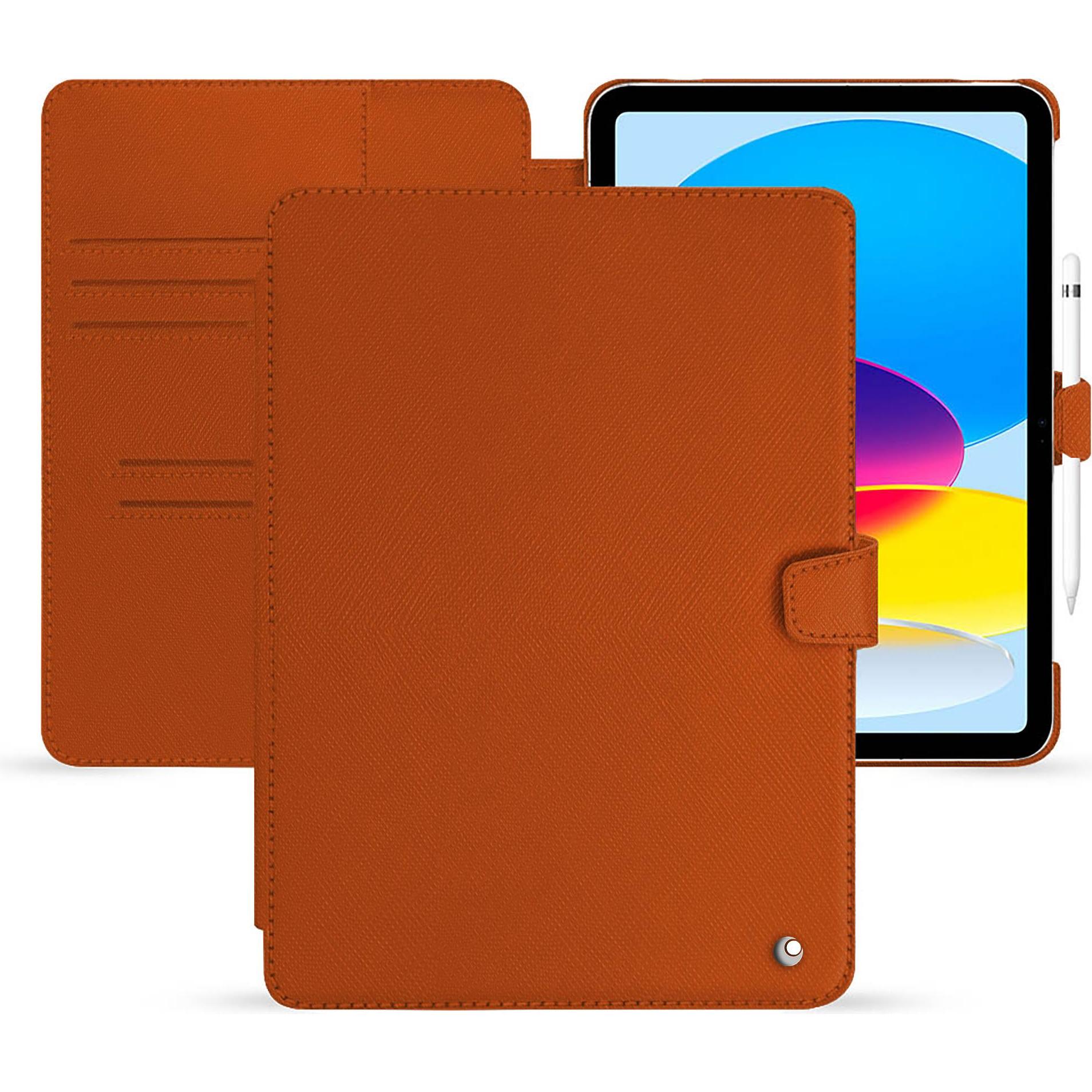 Noreve Lederschutzhülle Apple iPad (2022) (iPad 2022 (10. Gen)), Tablet Hülle, Orange