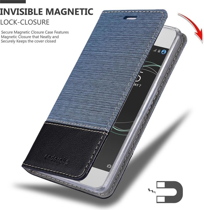 Produktbild Cadorabo Book Jeans Optik Cover (Sony Xperia XA1)