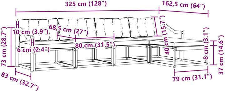 Produktbild vidaXL Outdoor-Sofa