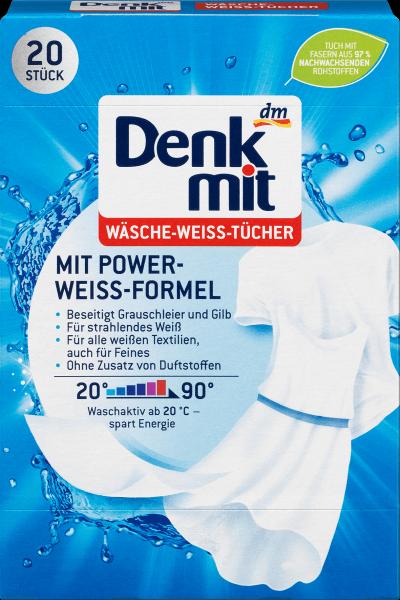Produktbild dm Denkmit Wäsche-Weiss-Tücher (20 Waschgänge, Waschseife)