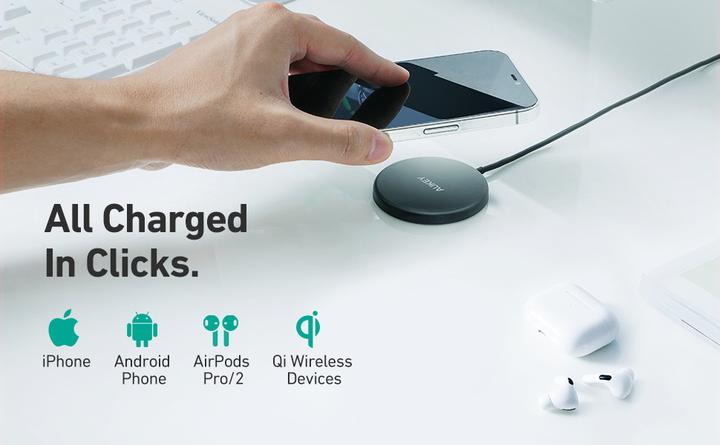 Actual product image Aukey Aircore Magnetic Charger (15 W)