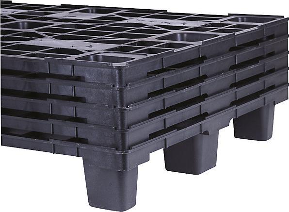 Image du produit kaiserkraft Palette en plastique, L x l x h 1200 x 1000 x 160 mm, charge statique max. 2000