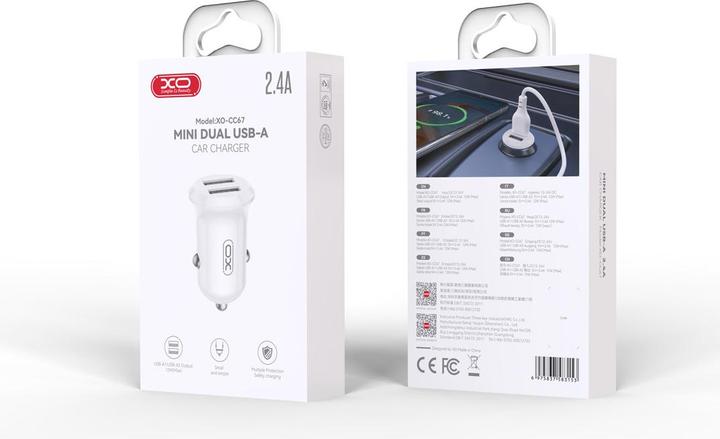 Actual product image xO car charger CC67 12W 2x USB black