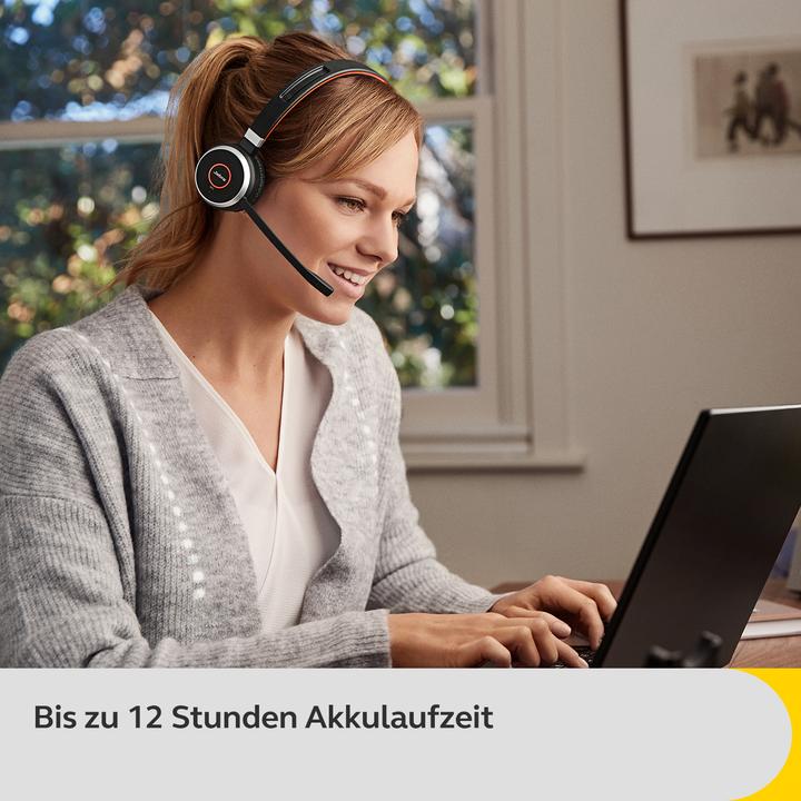 Produktbild Jabra Headset Evolve 65 SE MS Duo USB inkl. Ladestation (Kabellos, USB-A)