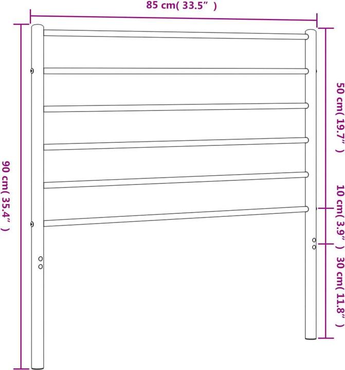 Image du produit vidaXL Kopfteil (85 x 3 x 90 cm)