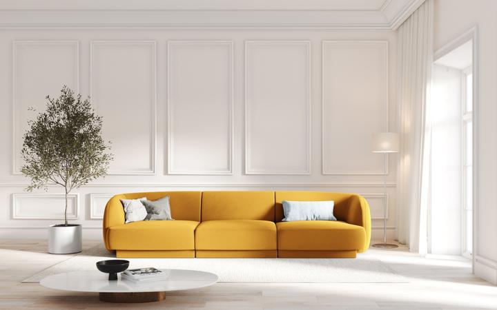 Actual product image Micadoni Velvet Sofa, "Miley", 3 Seats, 255x90x70 Made in Europe (3-seater)