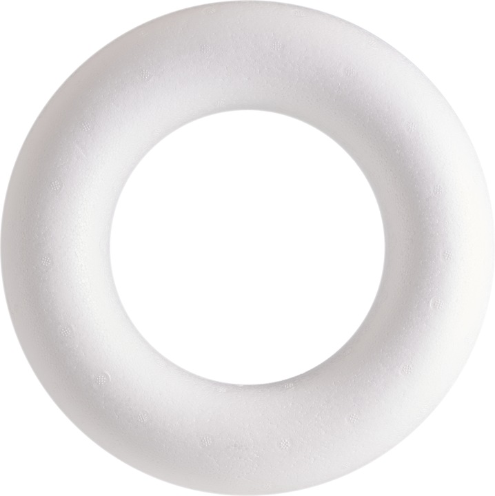 Immagine prodotto VBS Anello in polistirolo piatto, bianco Ø circa 25 cm