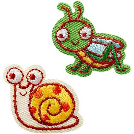 Mono Quick Grashüpfer und Schnecke, Applikationen, Grün