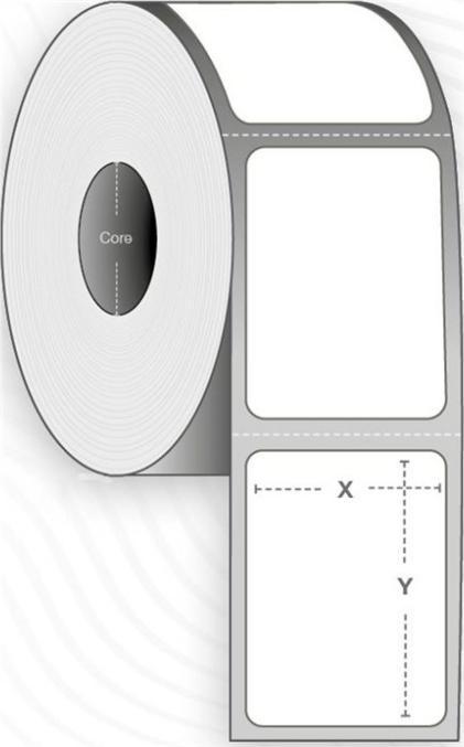 Actual product image Capture Label 55x89 meters, Core 25. (55 mm)