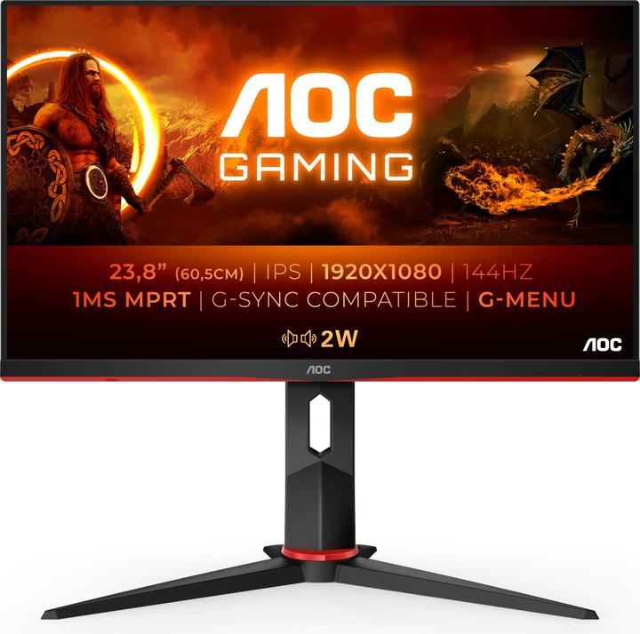 Produktbild AOC 24G2AE/BK (1920 x 1080 Pixel, 23.80")