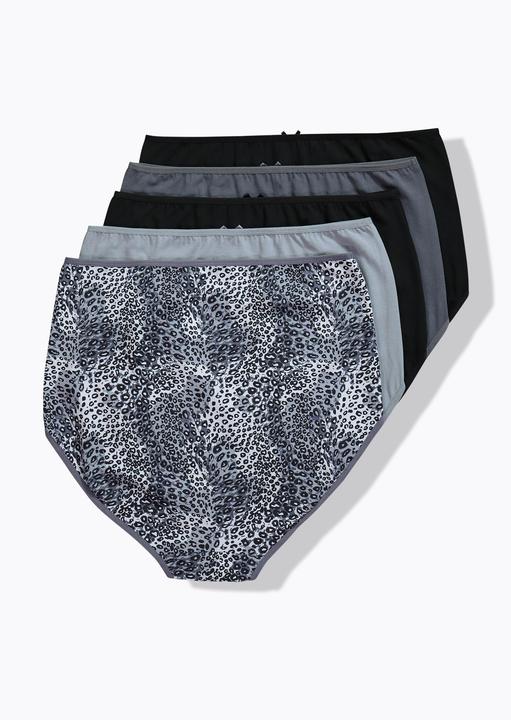 Actual product image Ulla Popken 5 Pack of Panties- Leopard Print (60)