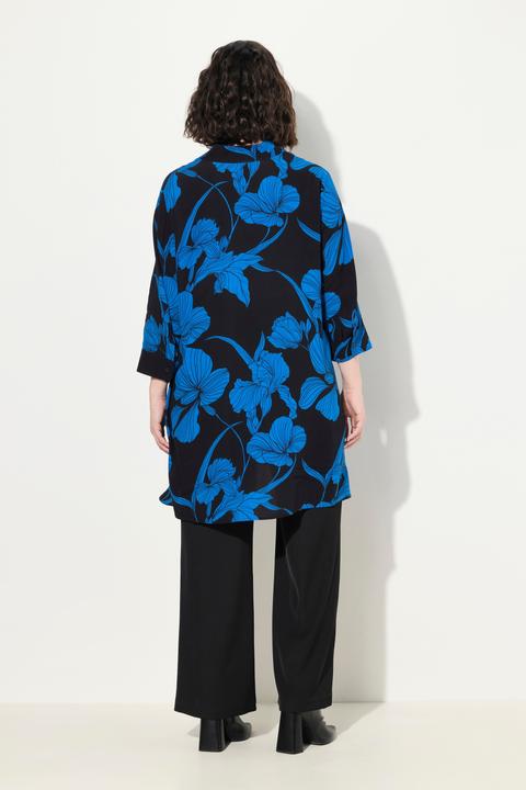 Produktbild Ulla Popken Tunika, Blüten, A-Linie, Stehkragen, 3/4-Arm (46, 48)