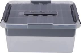 Produktbild Sunware Q-Line Aufbewahrungsbox mit Einsatz 15 Liter (40 x 18 x 30 cm, 15 l)