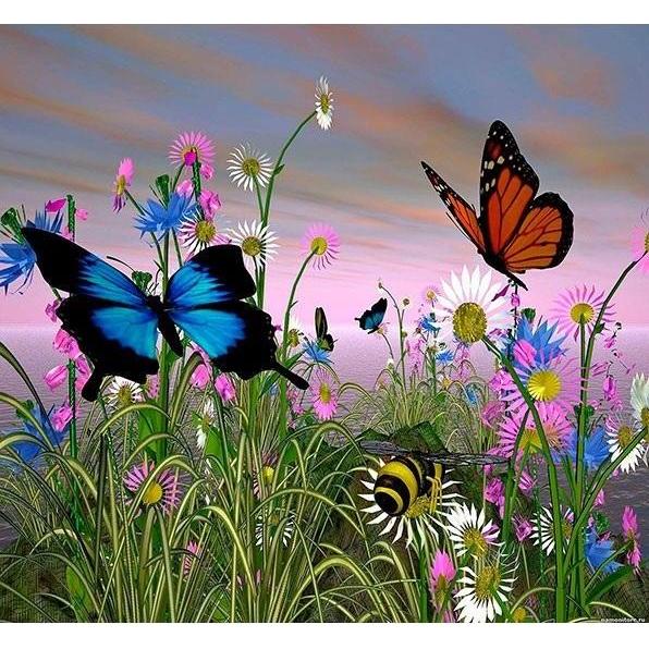 Norimpex 5D-Diamantmosaik - Schmetterlinge 40x30cm