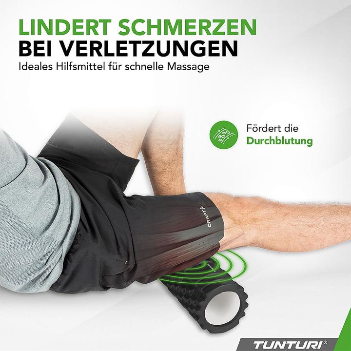 Produktbild Tunturi Yoga Schaumblock Massageroller 33 cm Schwarz (13 cm)