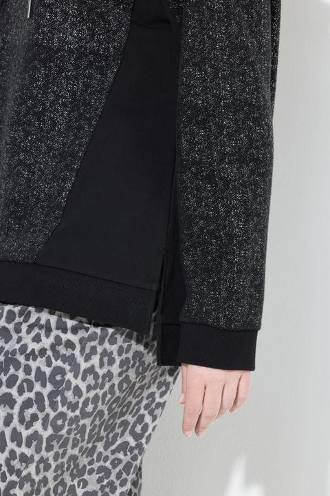 Produktbild Ulla Popken Sweatshirt, Glitzereffekt, Stehkragen, Langarm (46, 48)