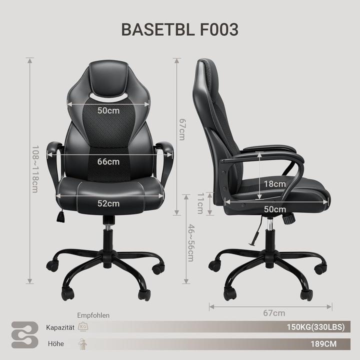 Produktbild Basetbl Schreibtischstuhl (46 - 56 cm)