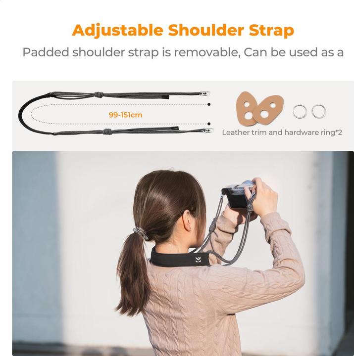 Actual product image K&F Concept Sling Bag 5L Urban Wander (Black) (Camera shoulder bag, 5 l)