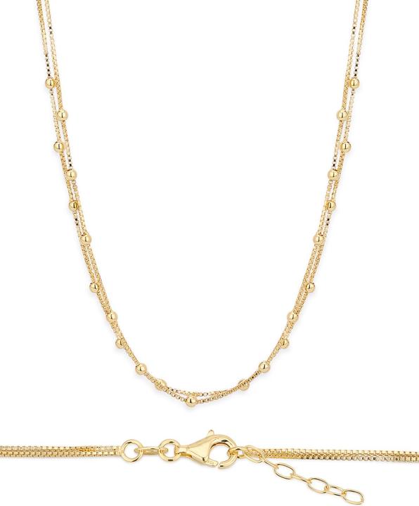 Immagine prodotto Leyda Collana a sfera (Argento 925, placcato oro 750 / 18, 34 - 40 cm)