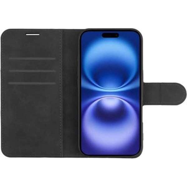 Thumbnail - Just in Case Pu-Leder Premium Book Hülle Schwarz Apple iPhone 16 (Apple iPhone 16), Smartphone Hülle, Schwarz