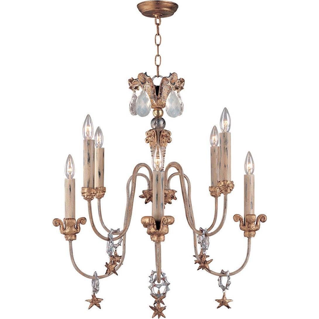 Thumbnail - Elstead Lighting, Kronleuchter, Mignon Kronleuchter E14 8-fach Gold und Silber (63.50 cm)