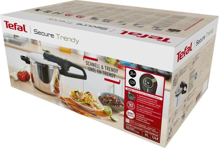 Produktbild Tefal Secure Trendy Schnellkochtopf (25 cm, Dampfkochtopf, Edelstahl)