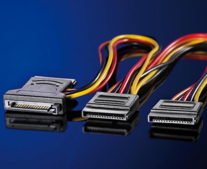 Image du produit Roline Câble d'alimentation en Y interne, 3x SATA ST- SATA (16 cm)