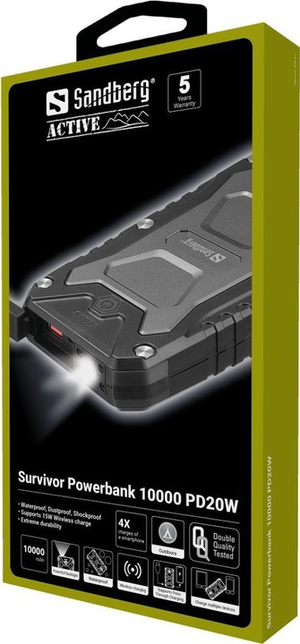 Actual product image Sandberg Survivor (10000 mAh, 22.50 W, 37 Wh)
