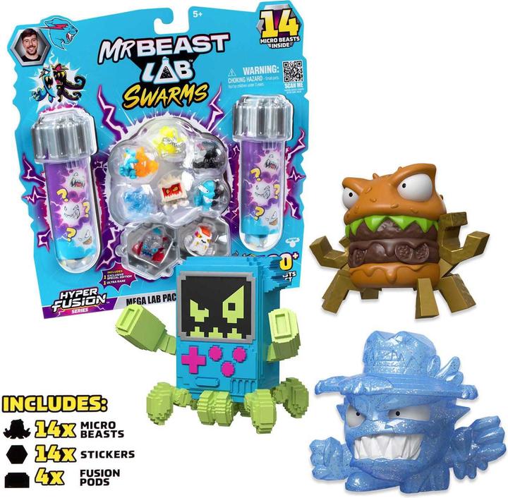 Actual product image Moose Mr Beast Lab Swarms minifigures 14-pack