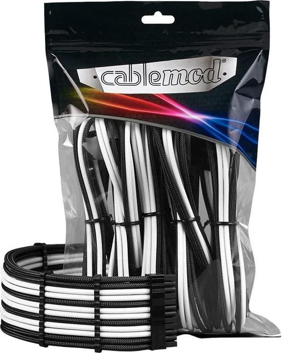 Actual product image CableMod PRO ModMesh 12VHPWR Cable Extension Kit - black/white (45 cm)